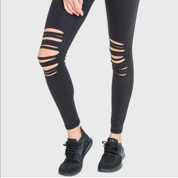 Mono B Distressed Knee Leggings - Picture 1 of 6